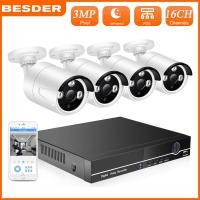 ราคา Besder H 265 4ch 5MP POE ระบบกล้องรักษาความปลอดภัยชุด H 265 POE กล้อง IP IR กลางแจ้งกันน้ำบ้านกล้องวงจรปิดวิดีโอเฝ้าระวัง NVR ชุด P2P (6400084139)