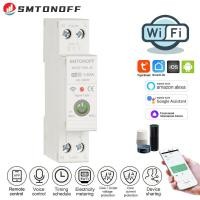 ราคา TUYA WiFi MCB Smart Circuit Breaker Over Current Under Voltage Protection Power Metering 1 63A Remote Control Switch (21384232287)