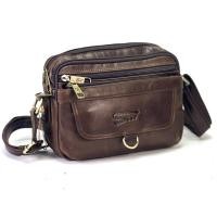 ราคา Chinatown Leather กระเป๋าสะพายผู้ชาย หนังวัวแท้ซิปหน้า สีน้ำตาล แนวนอน (16374917974)