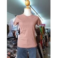 ราคา 2138 เสื้อยืดผ้าร่องคอกลม แขนสั้น ชายเสื้อหน้าสั้นหลังยาว (12494137937)
