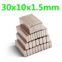 ราคา 10ชิ้น Magnet Neodymium 30x10x1 5mm แม่เหล็กแรงดูดสูง เหล็กดูด แรงสูง N35 30mm x 10mm x 1 5mm 10 ชิ้น สำหรับงาน DIY กระดานแม่เหล็ก ที่ติดตู้เย็น ที่ติดกระดาน (1637300921)
