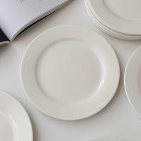 ราคา จาน จานเซรามิค จานมินิมอล จานสีขาว จานก้นตื้น สีขาว ขนาด 8 10 5 นิ้ว (20188847265)