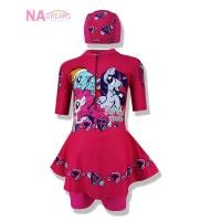 ราคา NADreams ชุดว่ายน้ำเด็กผู้หญิง ผ้ากัน UV ลายโพนี่ MY LITTLE PONY พร้อมถุงใส่ชุด และ หมวกว่ายน้ำ Girl Swimwear (19020436968)
