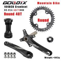 ราคา ชุดจานหน้าจักรยานเสือภูเขา GOLDIX จานหน้า104BCD จานจานหน้าจักรยานเสือหมอบภูเขาแบบกลม ทรงวงรีกลวงแบบบวกและลบจานหน้า32T 34T 36T 38T 40T 42T (17124413353)