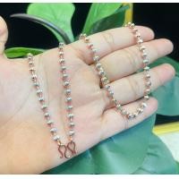 ราคา สร้อยคอเม็ดมะยมทองคำขาว ก้านสีpink gold งานทองคำขาวนาค 2บาท ขนาด4มิล ความยาว18 24นิ้ว (21378431109)