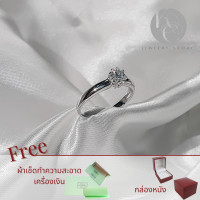 ราคา แหวนเพชร Moissanite 0 5ct พร้อมใบรับรอง GRA ตัวเรือน แหวนเงินแท้ 925 ชุบทองคำขาว การฝังแบบเม็ดชู Ring metal Silver 925 gem type Moissanite GRA certificate (17409864237)