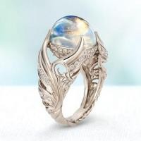 ราคา เครื่องประดับวันหยุดแหวนพลอยสีน้ำเงินฝังเพชรแบบเต็มปีกนางฟ้า (21217070746)