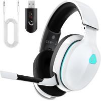 ราคา Gvyugke Wireless Gaming Headset 2 4GHz USB for PS5 PS4 PC Switch Mac Bluetooth 5 2 Gaming Headphones with Detachable Microphone for Gamer Surround Sound 3 5mm Wired Jack for Xbox Series White (2071068