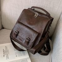 ราคา A084 13 นิ้ว กระเป๋าสะพายหลัง หนัง PU ดูหรู คลาสสิคสุดๆ (20611638819)