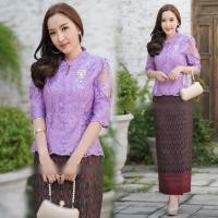 ราคา 5 สี เสื้อลูกไม้สวย เสื้อลูกไม้ไทย เสื้อลูกไม้ออกงาน คอสูง แขนเจาะ ซับในทั้งตัว อก 36 46 เสื้อเดี่ยว อ่านขนาดด้านล่างก่อนสั่งซื้อค่ะ (5471014242)