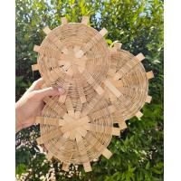 ราคา ที่รองหวดนึ่งข้าว แผ่นรองหวดนึ่งข้าวเหนียว ไม้ไผ่แท้ งานสานแข็งแรงทนทานพิเศษ ขนาด 7 8 นิ้ว ชุด 3 แผ่น ถูกกว่า (21265242247)