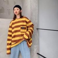 ราคา เสื้อลายทาง เสื้อยืด แขนยาว oversize (16195963122)