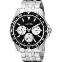 ราคา GUESS Stainless Steel Analog Multifunction 44mm Watch Silver Tone Black (19293577441)