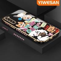 ราคา YIWESAN เคสสำหรับ Xiaomi Redmi Note 8 Note 8T เคสลายการ์ตูนน่ารักๆสำหรับขอบสี่เหลี่ยมสุนัขเคสนิ่มใส่โทรศัพท์ชุบโลหะหรูหราฝาหลังปลอกซิลิโคนกันกระแทกเคสป้องกันเลนส์กล้อง (20776472423)