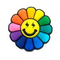 ราคา ดอกไม้ Croc Charms Sunflower Croc Charms เหมาะกับ DIY รองเท้าแตะหัวโตตกแต่ง Smile Rainbow Sun Flower Pride Croc Charms (14202782925)