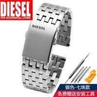 ราคา Suitable for Diesel Diesel Steel Band Watch Strap Male DZ4318 DZ7305 Black Stainless Steel Metal Bracelet 26 28mm (19482754212)