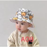 ราคา หมวกบักเก็ตเด็กแบบใหม่พิมลาย มีสายรัดคาง ใส่ได้ทั้งหญิงและชาย 1 3ขวบใส่ได้ (19887027597)
