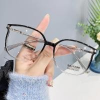 ราคา เฟรมขนาดใหญ่แว่นเลนส์อ่อนป้องกันสีฟ้ากรอบทรงกลมสไตล์เกาหลีแว่นตาแบบแบนกรอบแว่นตาคอมพิวเตอร์โลหะสีสันสดใสสำหรับเด็กผู้หญิง PTQ (20509865997)