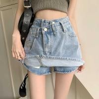 ราคา cxt shop กระโปรงกางเกงยีนส์เอวสูงทรงเอ ด้านหน้าซิปสองชั้นใช้งานได้จริง มี3สีให้เลือก สไตล์เกาหลี ผ้ายีนส์แท้ (19792496180)