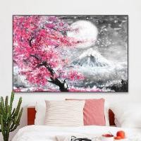 ราคา โปสเตอร์ญี่ปุ่นรูปดอกซากุระติดลายพิมพ์ภาพวาดฟูจิรูปภาพศิลปะบนผนังสำหรับห้องนั่งเล่นการตกแต่งบ้านภายในห้องครัว1ชิ้นกรอบไม้ด้านในหรือไร้กรอบ หรือกรอบสีดำอะลูมินัมอัลลอย (19629666246)