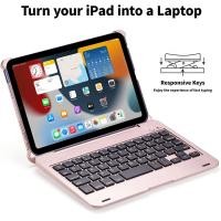ราคา MD iPad เคสคีย์บอร์ดสำหรับ iPad Mini 6 2021ใหม่ iPad Mini 6 Mini 1 2 3 4 5คีย์บอร์ด125 โฟลิโออัจฉริยะ Hard ฝาหลังบลูทูธ iPad Mini 6th Generation พร้อมคีย์บอร์ดบางเฉียบป้องกัน (17459082835)