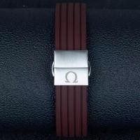 ราคา Gull Eggplant Silicone Watch Strap Original Omega New and Old Seamaster 300 Speedmaster Butterfly Rubber Mechanical Watch Strap (20264833938)