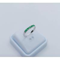 ราคา แหวนเงินแท้พลอยสีเขียวมรกตพลอยแถวเดียวเงินแท้ 92 5 (17525336209)