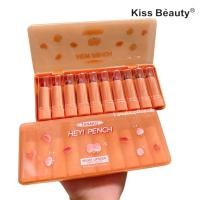 ราคา ลิปสติก TANAKO NINE PEACHY LIPSTICK กลิ่นพีช หอมมาก มี 10 แท่ง 10 สี เม็ดสีแน่น สีชัดมาก (20833475993)