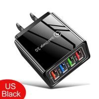 ราคา พอร์ต USB 4พอร์ต24W แบบหัวชาร์จเร็ว3 1A ที่ชาร์จความเร็วสูง QC3 0 (19478685146)