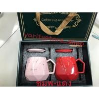 ราคา แก้วน้ำ แก้วคู่ แก้วเซรามิกลายหินอ่อน แก้วของขวัญ แก้วดื่มชากาแฟสวยๆ พร้อมกล่องสินค้า ขนาดบรรจุ350ML (17533583860)