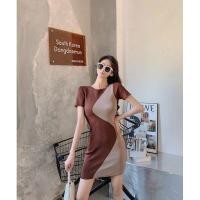 ราคา Cici 862 1 มินิเดรสไหมพรมแขนสั้น ผ้าknitทอสีทูโทน ทรงเบสิคดูแพง เดรสออกเดท วาเลนไทน์ (16059222159)