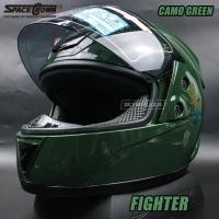 ราคา Spacecrown หมวกกันน็อค รุ่นFIGHTER หมวกเต็มใบ ราคาเบา สีCAMO GREEN (21021536634)