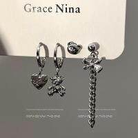 ราคา 17km gold silver earrings for women butterfly crystal star heart camelia flower bow set for best friends jewelry (20469265613)
