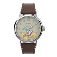ราคา TIMEX TW2V61200 Standard x Peanuts Featuring Snoopy at the Beach นาฬิกาข้อมือผู้ชายและผู้หญิง สายหนัง สีน้ำตาล หน้าปัด 40 มม (20688863358)