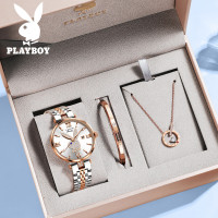 ราคา PLAYBOY นาฬิกาผู้หญิง2023 กันน้ำ ต้นฉบับ ของแท้100 ปฏิทินโรมันสแตนเลสสุดหรูนาฬิกาข้อมือผญโรสโกลด์ (21262957417)