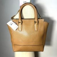 ราคา กระเป๋าถือ COACH แท้ หนังแท้ มีตำหนิ หนังมีรอยแตกร้าวทั้งใบ ลดราคาขาดทุน COACH 50707 Legacy Saffiano Mini Tanner Crossbody Toffee Clearance (20971913720)