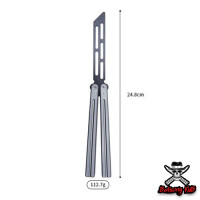 ราคา Balisong มีดบาลิซอง มีดผีเสื้ิอ มีดควง มีดซ้อม มีดแรงโน้มถ่วง ไม่มีคม สำหรับซ้อมควง Aluminum V1 (21031144632)
