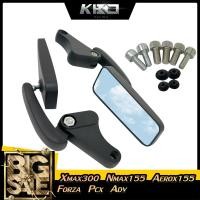 ราคา กระจกซิ่ง 4 เหลี่ยม สีดำ YAMAHA รุ่น XMAX300 NMAX155 AEROX155 FORZA PCX ADV กระจกมองข้าง กระจกมอเตอร์ไซค์ 1คู่ (19392707750)