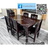 ราคา โต๊ะกินข้าวไม้สัก ขนาด 90 150 6 ที่นั่ง ราคา 9500 บาทรวมจัดส่ง ภาคใต้บวกเพิ่มชุดละ 500 บาท รอสินค้า 20 วันค่ะ (15860031345)