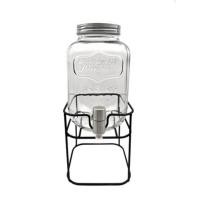 ราคา โถจ่ายน้ำหวาน โหลแก้วจ่ายน้ำ โถแก้วจ่ายน้ำมีก็อกพร้อมฐานตั้ง ขนาด 4 ลิตร (20549460338)