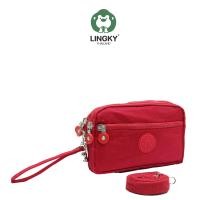 ราคา LINGKY LK04 กระเป๋าสำหรับคล้องมือหรือสะพายข้าง ใช้ได้ทั้งผู้หญิงและผู้ชาย Crossbody bags Wrist bags (15965052914)