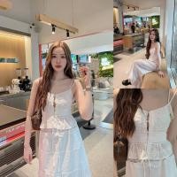 ราคา SLYQ DOUBLE STRAP LACE SINGLET TOP เสื้อสายเดี่ยวคู่ลูกไม้ กระดุมหน้าผ้าคอตตอนปักลายฉลุลูกไม้ทั้งตัว (20942676059)