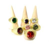 ราคา แหวนหัวโปร่งพลอยหลากสี ทองเหลืองแท้ (19209474658)