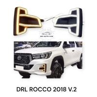 ราคา ไฟเดไลท์ revo rocco 2018 2019 มีไฟเลี้ยว แบบเต็ม DRL HILUX REVO ROCCO 2018 ฝาครอบไฟตัดหมอก มีไฟเดไลท์ พร้อมไฟเลี้ยว (10766888895)