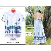 ราคา ชุดคู่รักลายดอกไม้ เสื้อกับเดรสขายแยกชิ้นนะคะ เนื้อผ้าไหมอิตาลี นุ่มลื่น ใส่สบาย พร้อมส่งในไทย (17571900778)