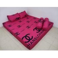 ราคา ชุดผ้าปูที่นอนได้3 5 5 6ฟุต เกรดพรีเมียมได้ 5 ชิ้นเนื้อผ้าเกรดA เป็นผ้าคอลตอน100 ลายชาแนล (20608275872)
