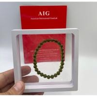 ราคา 100 Genuine Moldavite Round Beaded Bracelet genuine Moldavite tektite Natural Moldavite Bracelet from Czech Republic (20675029154)