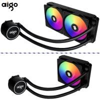 ราคา Aigo acse ระบายความร้อนด้วยน้ำซีพียูเย็น120 240 mm RGB พัดลมของเหลวฮีทซิงค์หม้อน้ำแบบบูรณาการ LGA 2066 2011 1151 1155 AM3 AM4 AMD (21170978632)