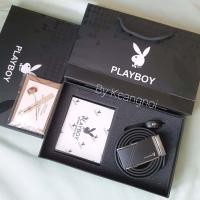 ราคา ของขวัญวันเกิด วันครบรอบ กระเป๋าสตางค์ และ เข็มขัดหนัง Playboy หนังแท้ สินค้ามีกล่องและถุงกระดาษ ฟรี การ์ดอวยพร (20070570268)
