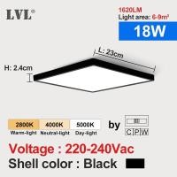 ราคา ไฟติดเพดาน LED ทรงสี่เหลี่ยมลายเนื้อไม้ CCT lampu penerangan rumah ห้องครัวห้องนอนพื้นผิวห้องนั่งเล่นห้องน้ำโคมไฟติดเพดานแบบโมเดิร์น (21170571891)